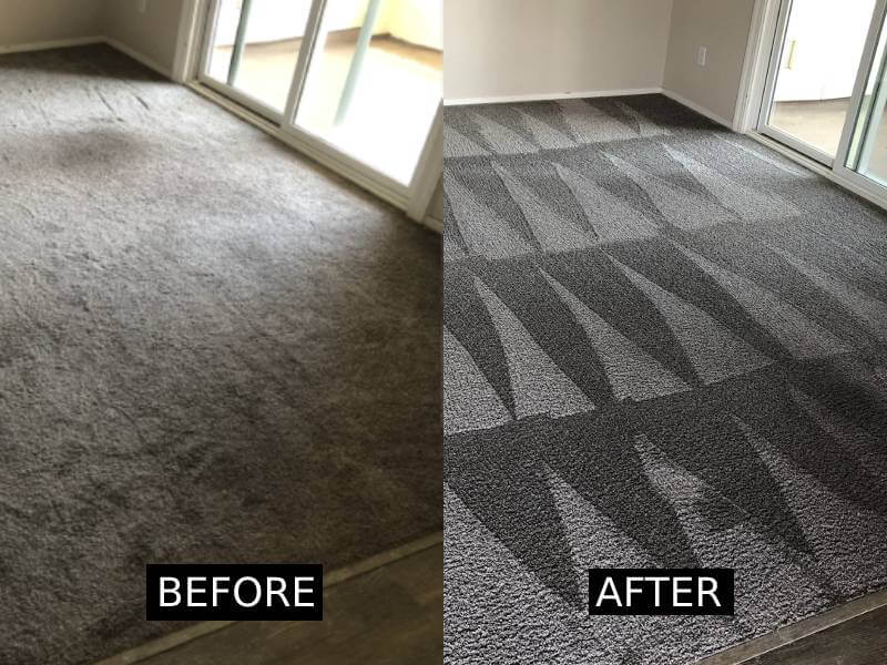 Deep carpet cleaning transformation