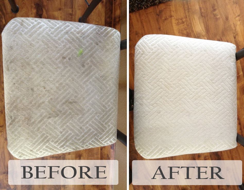 Upholstery cleaning results